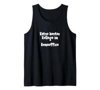 Katze: la Mejor Universidad en Home Office Camiseta sin Mangas