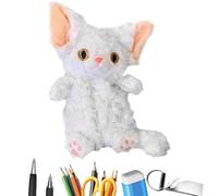 Katzen-Federmäppchen - Kätzchen-Federmäppchen, Plüsch-Federmäppchen mit großem Fassungsvermögen,Niedliches Federmäppchen, Katzen-Federmäppchen, großes Federmäppchen, Schulbedarf für Teenager
