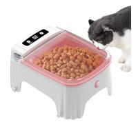 Katzen Futterautomat Timer - Nassfutter Spender 23x17x11.5cm, nivel Automat 580g | ABS Automatiche Deckeloeffnung Hygienische Fuetterung Verwaltung System, Programmierte Katzen Mahlz