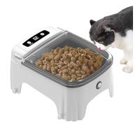 Katzen Futterautomat Timer - Nassfutter Spender 23x17x11.5cm, nivel Automat 580g | ABS Automatiche Deckeloeffnung Hygienische Fuetterung Verwaltung System, Programmierte Katzen Mahlz
