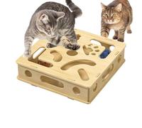 Katzen Labyrinth - Interaktive Spielbox Zur Geistigen Förderungs | Cat Intelligence Maze Box | Mit Glöckchen Geistige Förderung Energie Spiel Haustiere Allein Langeweile Für Katzens Und Kitten