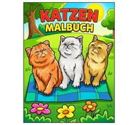 Katzen Malbuch: Niedliche und humorvolle Illustrationen für entspannte Pausen, kreative Aktivitäten und liebevolle Geschenkideen