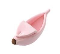 Katzenbett Höhle Mit Abdeckung - -Bananennest - Hunde-Bananenbett | Warmes Winterbett In Bananenform, Waschbar, Gemütlich, Gelb, Schlafnest, Haustierzubehör Für Kätzchen, Chinchillas, Hamster