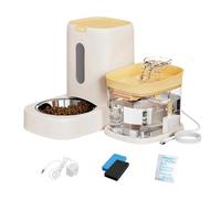 Katzenfutterautomat 2-in-1 - Großer Futterbehälter 3,6 l, Schwerkraft-Wasserspender 1,8 l, Automatisches Füttern von Trocken: Der Katzenspender ist darauf ausgelegt, eine stabile Futterversorgung zu g