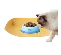 Katzenfuttermatte - PU Leder Hoher Rand Wasserdicht, Rutschfeste Katzennapfmatte Unterlage, Matte Silikonalternative, Boden Schutzmatte Tierfutter Station, Welpen Napfunterlage | Fuer Kaetzc