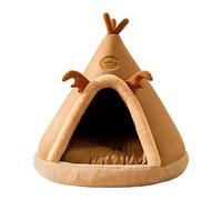 Katzenhaus - Invierno Moose Yurt Pet Casa de tela suave, cama plegable de abrazo | Cálido con un cómodo diseño de nido para gatos y perros de tamaño mediano, casa de dormir interino