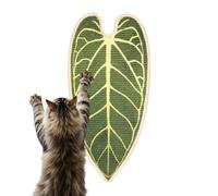 Katzenkratzmatte Im Blatt-Design Aus Natursisal - Wand- & Boden-Kratzbrett Zum Möbelschutz | Robusto Kratzunterlage Für Krallenpflege | Dekorative Sisalmat Für Wohnzimmer & Büro, XL