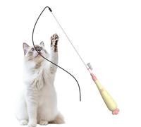Katzenspielzeug Mit Angel - Interaktive Angelrute Mit Licht, Futterstab Mit Karottengriff Zur Beschäftigung,für Bewegung Nach Mahlzeiten, Gegen Langeweile, Zur Geistigen Förderung Im Wohnbereich