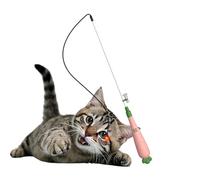 Katzenspielzeug Mit Angel - Interaktive Angelrute Mit Licht, Futterstab Mit Karottengriff Zur Beschäftigung,für Bewegung Nach Mahlzeiten, Gegen Langeweile, Zur Geistigen Förderung Im Wohnbereich