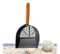 Katzenstreu-Schaufel - Edelstahl Mit Ergonomischem Langgriff | Kattenbakschep Met houder, Tragbares Katzenzubehör | Kitty Kattenbakschep with Robust Sieve, Reinigungshilfe