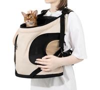 Katzentrage Brusttasche verstellbar atmungsaktiv bequem | HundeRucksack Trage Fronttasche - für Reisen Spaziergänge Abenteuer kurze Ausflüge Welpen und