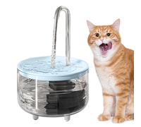 Katzenwasserbrunnen - Hundewasserbrunnen,1L USB Kabelloser Wasserbrunnen Hundenapf | Automatische Abschaltung, Transparenter Trinkbrunnen Für Haustiere, Wasserspender Für Katzennapf, Hält Haustiere M