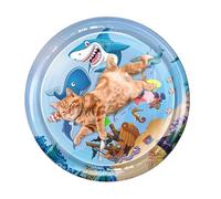 Katzenwasserspielmatte - Wasserspielmatte für Katzen, Haustierkühlmatte für heißes Wetter, Fühlen Sie Sich Cool, Bequem, Innenunterhaltung, interaktive Katzenspielzeugspielpolster