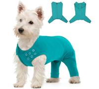 Katzinst Body para perros después de la operación, con piernas con cremallera en la parte trasera, para perros después de la castración, para pérdida de cabello, antifugas, protección contra heridas