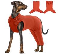 Katzinst Body para perros después de la operación, con piernas con cremallera en la parte trasera, para perros después de la castración, para pérdida de cabello, antifugas, protección contra heridas