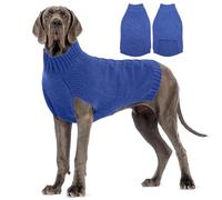 Katzinst Suéter para perro, ropa de punto, suéter cálido para perros medianos y grandes, abrigo para mascotas para el frío invierno, ropa de invierno cálida para perro para labrador, golden retriever,