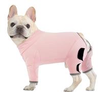 Katzinst Traje quirúrgico para perro, transpirable, para heridas y lesiones en la piel, camisa de recuperación a prueba de fugas con ajuste ajustable, rosa, talla S