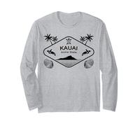 Kauai Estado Aloha Hawái Palmeras Tortuga Marina Recuerdo Manga Larga