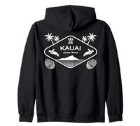 Kauai Estado Aloha Hawái Palmeras Tortuga Marina Recuerdo Sudadera con Capucha