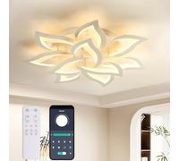 KAUCQI Φ85 Creativa LED Lámpara de Techo, Moderna Pétalo LED Luz de Techo, 60W Regulable 3000K - 6000K, Panel de Acrílico Luces de Techo de la Sala de Estar, Dormitorio