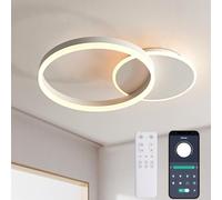 KAUCQI Lampara Techo Led Regulable Plafon Led Techo Salon Moderno, 55 * 40 * 6cm 36W, Regulable con Control Remoto 3000K-6000K, iluminación de Techo Salon Estar, Dormitorio, Pasillo, Comedor