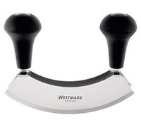 Westmark Cuchillo para picar/Cortador de hierbas, Con 2 cuchillas, Longitud: 17 cm, Acero inoxidable/plástico, Plateado/negro, 1294220