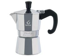 Forever Moka Prestige 1 Taza Aluminio Acabado Pulida Mango Baquelita