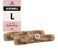 Kauies Huesos masticables de Madera de Olivo para tu Perro, 100% Natural, Vegano y sin calorías, Juguete para Perros de Madera Probada contra sustancias nocivas, Fabricado en Alemania, tamaño L hasta