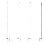 KAUITOPU 4 barras de cadena de luces de 3 m, ganchos para farolillos, para exteriores, postes de luz colgantes de metal, 5 kg, capacidad de carga, para terraza, jardín, porche, fiesta, etc