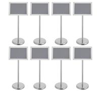 KAUITOPU 8 soportes para información, DIN A4, soporte para carteles, soporte de información, soporte para clientes, altura regulable, soporte publicitario, carteles, soporte para carteles, soporte