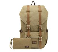 KAUKKO KAUKKO Rucksack Studenten Backpack 17 Zoll für 15" Notebook Lässiger Daypacks Schultaschen Mochila Tipo Casual, 45 cm, Marrón (khaki2pc)
