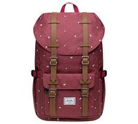 KAUKKO Mochila Tipo Casual de Hombre y Mujer para Portátil para Escuela, Viajes o Senderismo Mini tamaño (Maroon-13)