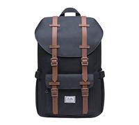 KAUKKO Mochila Tipo Casual de Hombre y Mujer para Portátil para Escuela, Viajes o Senderismo Mini tamaño Negro