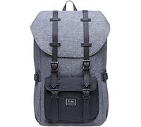 KAUKKO Mochilas Tipo Casual Compartimento para 15" Portátil 22 litros (Gris y Negro-5)