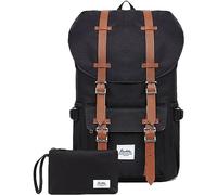 KAUKKO Mochilas Tipo Casual Compartimento para 15" Portátil 22 litros Negro (Paquete de 2)