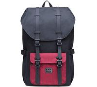 KAUKKO Mochilas Tipo Casual Compartimento para 15" Portátil 22 litros (Negro y Rojo-5)