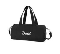 Kaululu Bolsa de Viaje Personalizada con Nombre para Hombre y Mujer. Mochila Viaje Cabina Grande Plegable Bolsa De Avion Bolsa Deportiva Gimnasio para Acampada y Viajes (Negro)