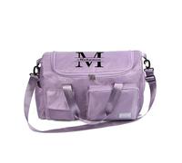 Kaululu Bolsa de Viaje Personalizada con Nombre para Hombre y Mujer. Mochila Viaje Cabina Grande Plegable Bolsa De Avion Bolsa Deportiva Gimnasio para Acampada y Viajes (B-Morado)
