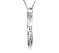 kaululu Collar Hombre Mujer Grabado Nombres Personalizada Collar con Nombre Personalizado para Pareja bff Familia Amigos Cadena Acero inoxidable de Cumpleaños Aniversario (Silver Twist)