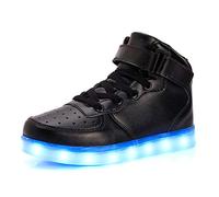 Kauson LED Zapatos Transpirable Impermeable Bajo 7 Colores USB Carga Luminosas Parpadeo Deporte de Hip Tops Zapatillas con Luces Los Mejores Regalos para Niños Niñas Pareja Cumpleaños de Navidad