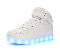 Kauson LED Zapatos Transpirable Impermeable Bajo 7 Colores USB Carga Luminosas Parpadeo Deporte de Hip Tops Zapatillas con Luces Los Mejores Regalos para Niños Niñas Pareja Cumpleaños de Navidad