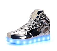 Kauson LED Zapatos Transpirable Impermeable Bajo 7 Colores USB Carga Luminosas Parpadeo Deporte de Hip Tops Zapatillas con Luces Los Mejores Regalos para Niños Niñas Pareja Cumpleaños de Navidad