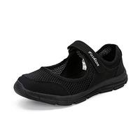 Kauson Mujer Zapatillas de Deporte Fondo Plano Zapatos para Correr Sneakers Adhesión rápida Calzado de Malla Air Tacón 2cm