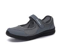 Kauson Mujer Zapatillas de Deporte Fondo Plano Zapatos para Correr Sneakers Adhesión rápida Calzado de Malla Air Tacón 2cm
