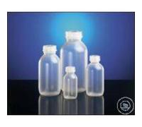 Kautex Serie 307 HDPE - Botellas de cuello medio redondo con cierre, capacidad de 500 ml, color natural, 140 unidades
