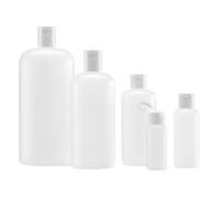 Kautex Serie 308 - Botella redonda de polietileno de alta densidad sin cierre, 500 ml de capacidad, natural, 148 unidades