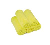 Kavalier ProClean Plush Perfection Microfiber Towel Set - High Absorption Cleaning Fiber - Multipurpose Home & Car Cleaning Cloths - 5-Pack Yellow Towels