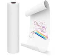 KAVAVO Rollo de Papel Blanco para Manualidades, 44cm x 10m - Ideal para Caballete, Borla, Arte de Pared, Regalo (1 PCS)