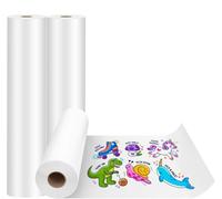 KAVAVO Rollo de Papel Blanco para Manualidades, 44cm x 10m - Ideal para Caballete, Borla, Arte de Pared, Regalo (4 Unidades)