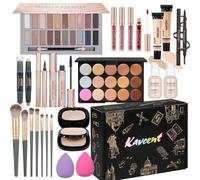 KAVCENT Juego completo de maquillaje para mujer, paleta de sombras de ojos para adolescentes y niñas, base C